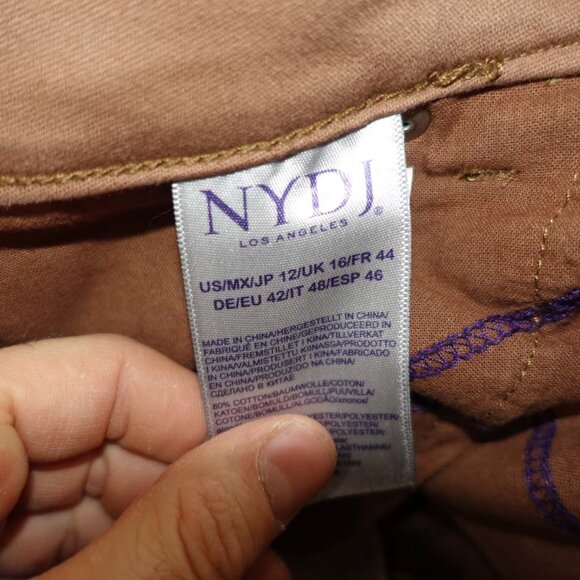 Not Your Daughter's Womens Sheri Slim Jeans Size 12 Brown High Rise 29.5" Inseam - Picture 4 of 7